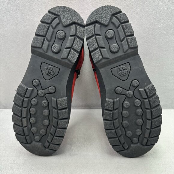 Womens 8 / Boys 6.5 Timberland Euro Hiker Red Nubuck Waterproof Lace-Up Outdoor - Picture 7 of 8